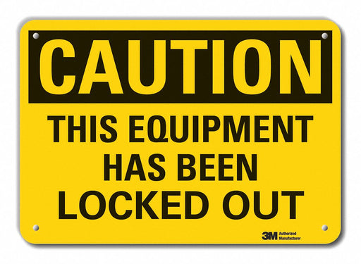 Caution Sign 10 inx14 in Plastic