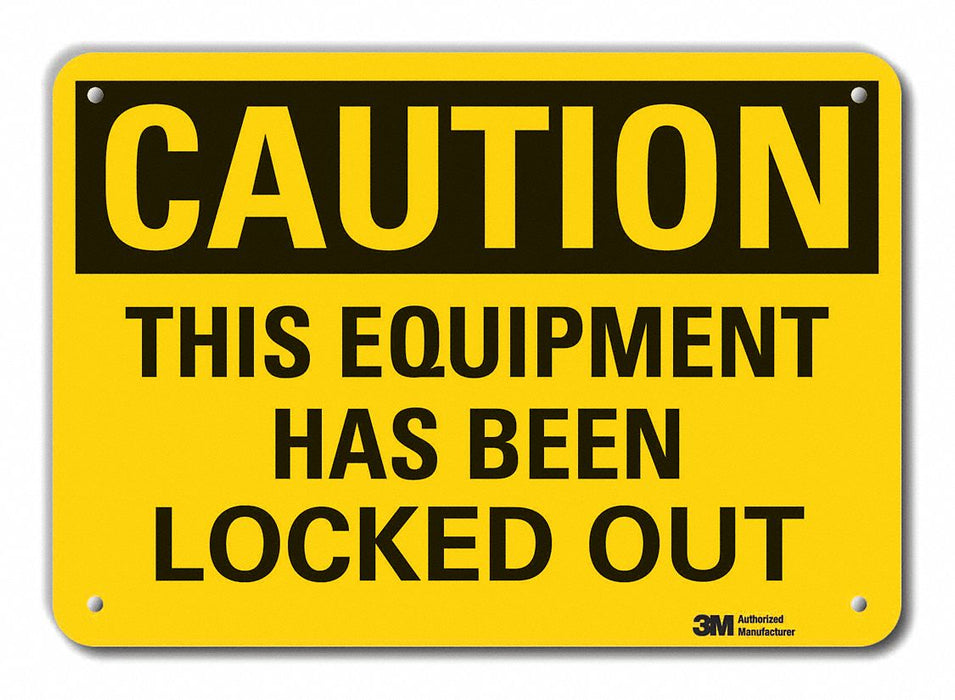 Caution Sign 10 inx14 in Plastic