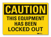 Lockout Tagout Caution Rflct Lbl 7x10in