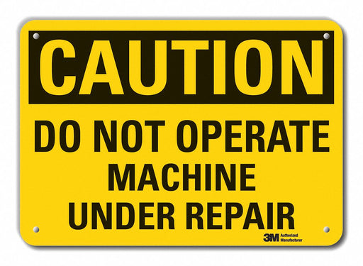 Caution Sign 10 inx14 in Plastic