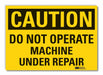 Caution Sign 7in x 10in Non-PVC Polymer