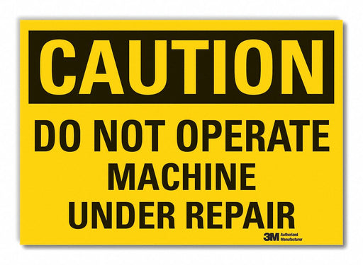 Caution Sign 7in x 10in Non-PVC Polymer