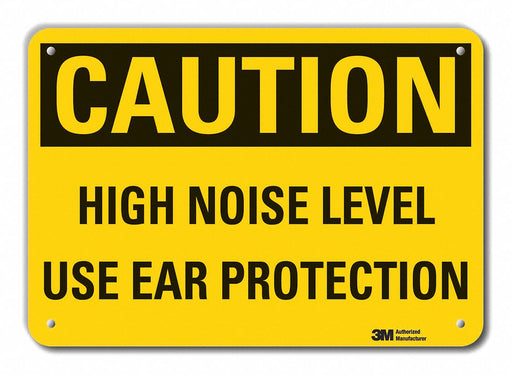 Caution Sign 10 in x 14 in Plastic