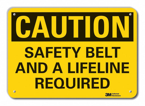 Caution Sign 10 in x 14 in Plastic