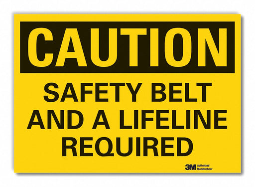Caution Sign 7in x 10in Non-PVC Polymer