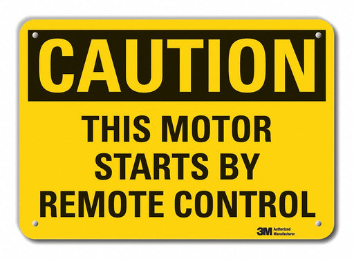 Caution Sign 10 in x 14 in Plastic