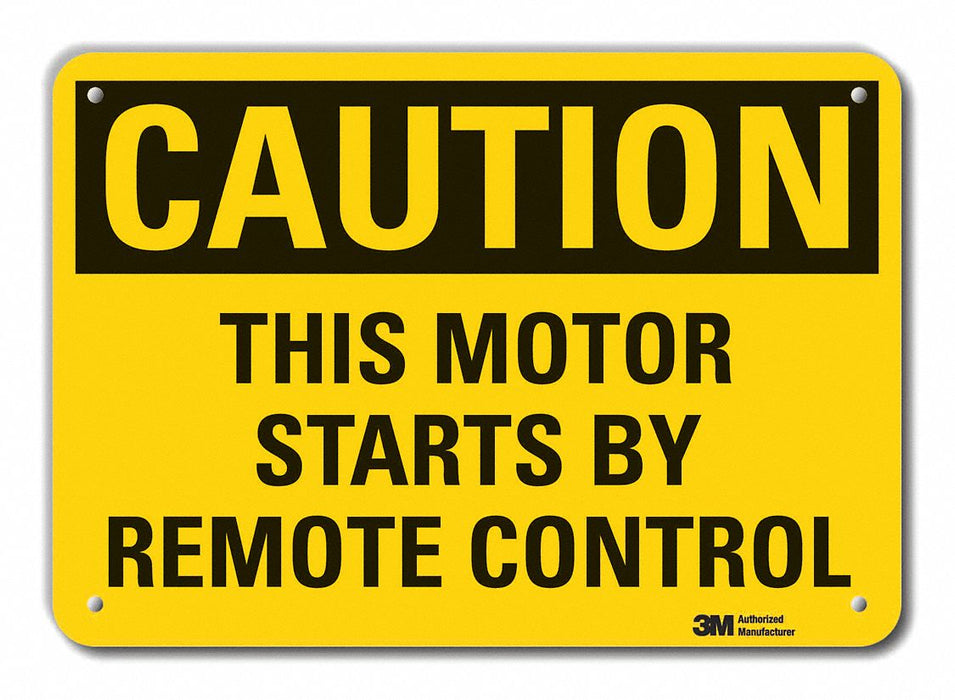 Caution Sign 10 in x 14 in Plastic
