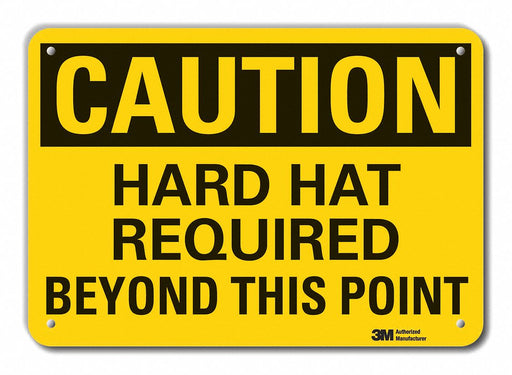 Caution Sign 10 inx14 in Plastic