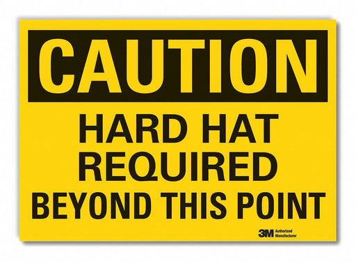 Caution Sign 7inx10in Non-PVC Polymer