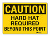 Hard Hat Caution Rflctv Label 5inx7in