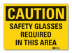Eye Caution Rflct Label 10 in x 14 in