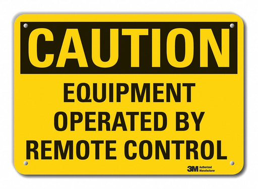 Caution Sign 10 in x 14 in Plastic