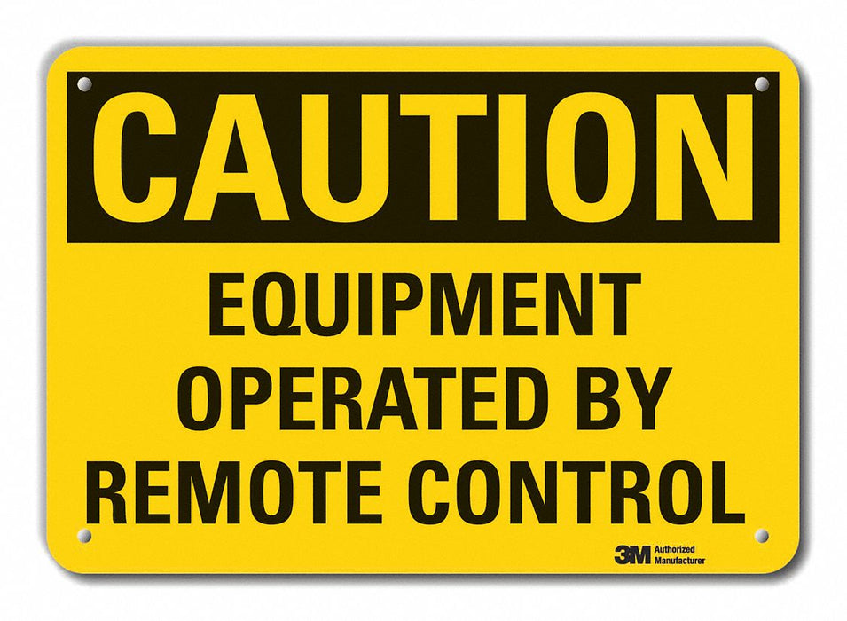 Rflct Mach Operation Caut Sign 10x14in