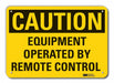 Caution Sign 7 inx10 in Plastic