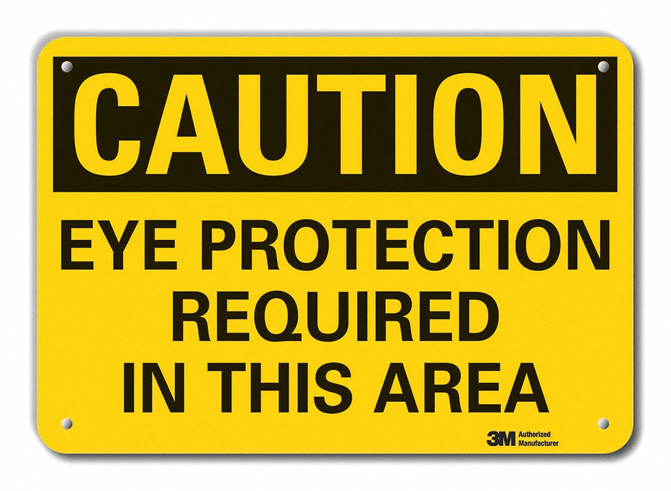 Rflctv Eye Caution Sign 10x14in Aluminum