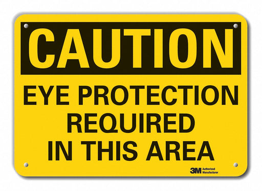 Caution Sign 10 in x 14 in Plastic