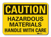 Rflct Hzrdous Mtrl Caution Sign 7x10in