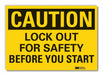 Caution Sign 7in x 10in Non-PVC Polymer