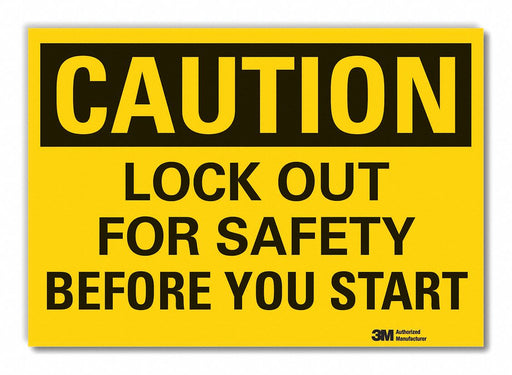 Caution Sign 7in x 10in Non-PVC Polymer