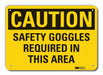 Caution Sign 7 in x 10 in Aluminum