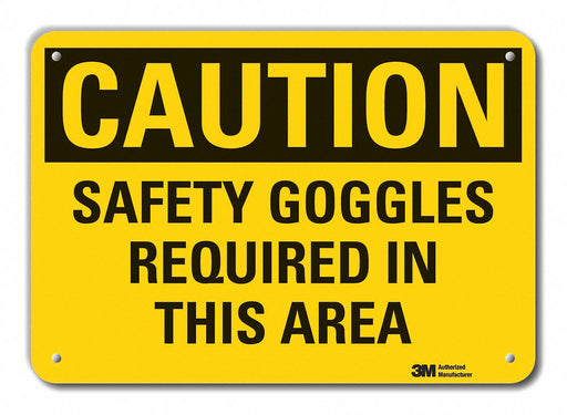 Caution Sign 10 in x 14 in Plastic