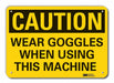 Caution Sign 7 in x 10 in Plastic