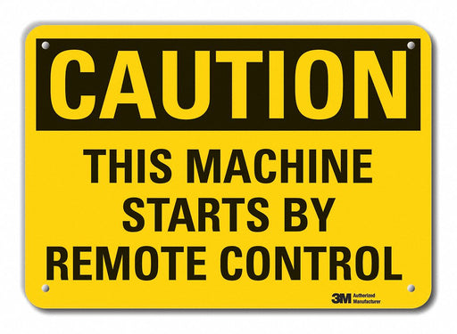 Caution Sign 10 in x 14 in Plastic