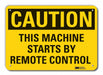 Rflct Mach Operation Caut Sign 10x14in