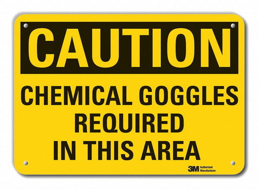 Caution Sign 10 inx14 in Plastic