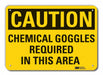 Caution Sign 7 in x 10 in Plastic