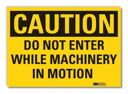 Caution Sign 7inx10in Non-PVC Polymer