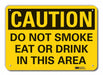 Rflct No Smoking Caut Sign 7x10in Alum