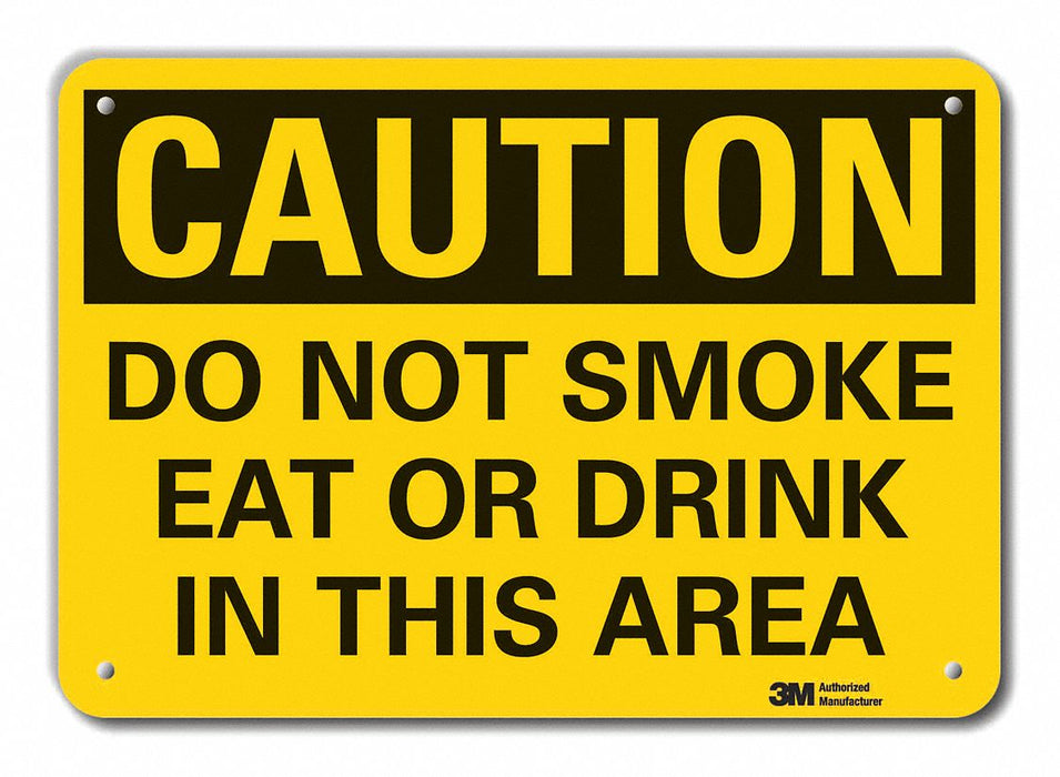Rflct No Smoking Caut Sign 7x10in Alum