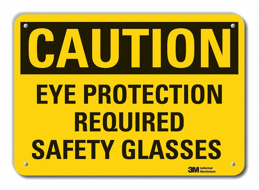 Caution Sign 10 inx14 in Plastic