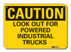 Rflct Lift Truck Trfc Caut Sign 7x10in