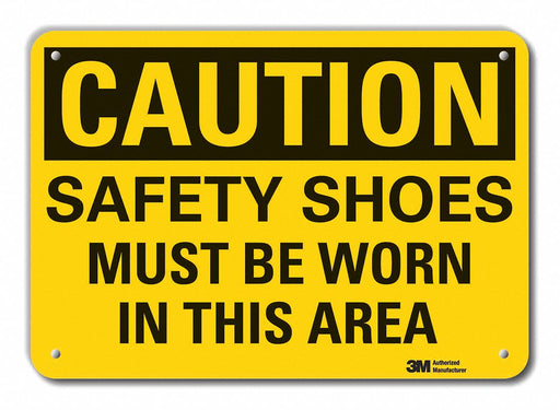 Caution Sign 10 in x 14 in Plastic