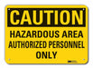 Rflct Hzrd Area Caution Sign 7x10in Alum