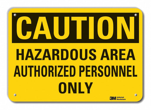Caution Sign 10 inx14 in Plastic