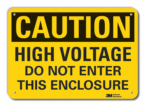 Caution Sign 10 inx14 in Plastic