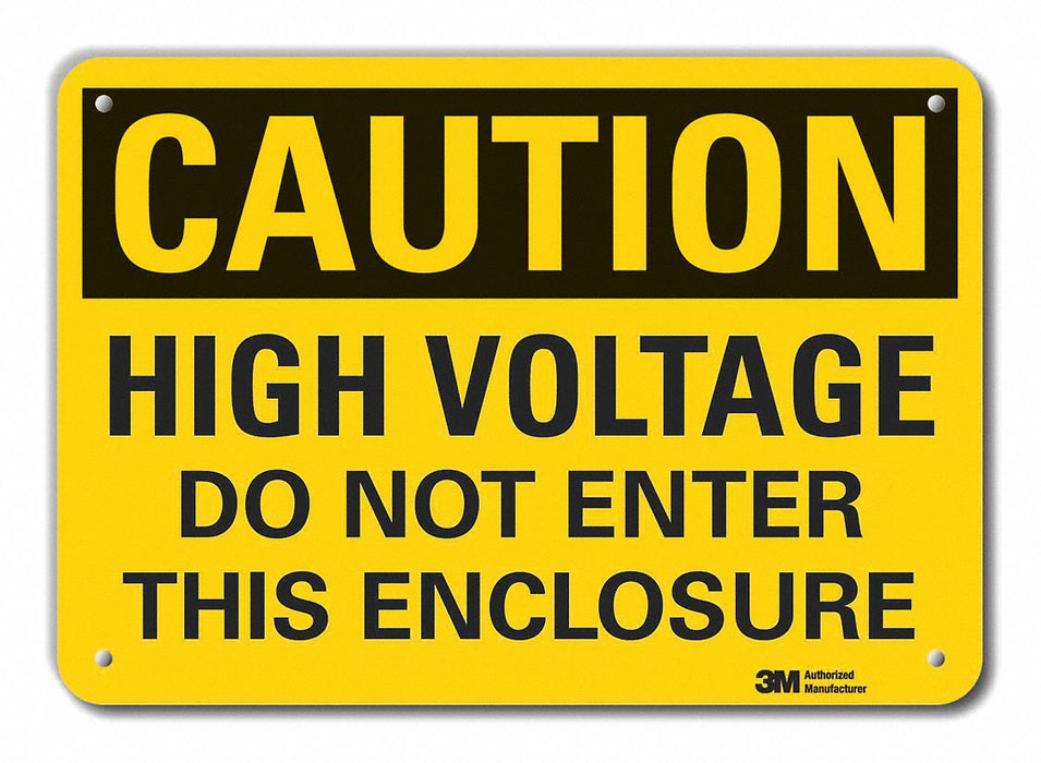 Caution Sign 10 inx14 in Plastic