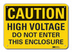 Caution Sign 7 in x 10 in Plastic