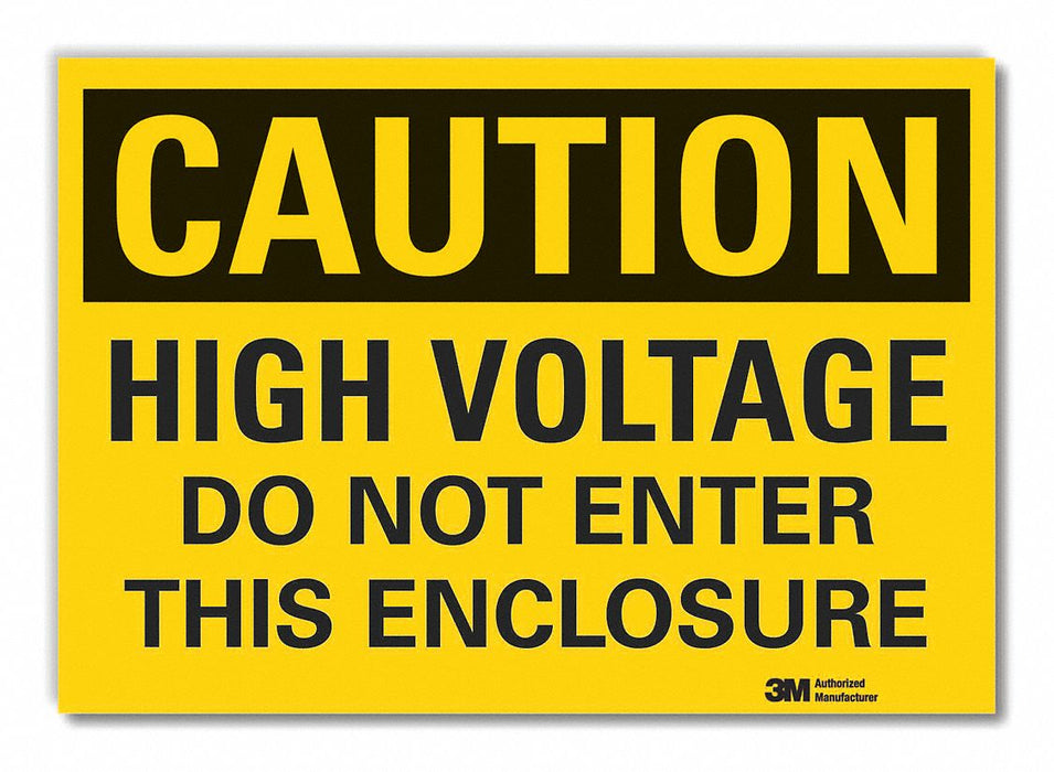 High Voltage Caution Rflctv Labl 5inx7in