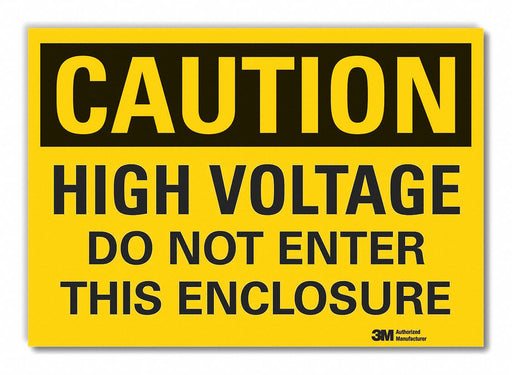 Caution Sign 7inx10in Non-PVC Polymer