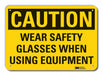 Caution Sign 7 in x 10 in Plastic