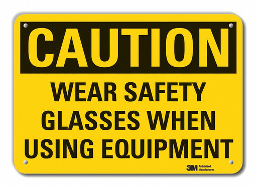 Caution Sign 10 in x 14 in Plastic