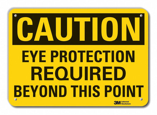 Caution Sign 10 inx14 in Plastic