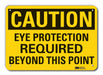 Rflctv Eye Caution Sign 10x14in Aluminum