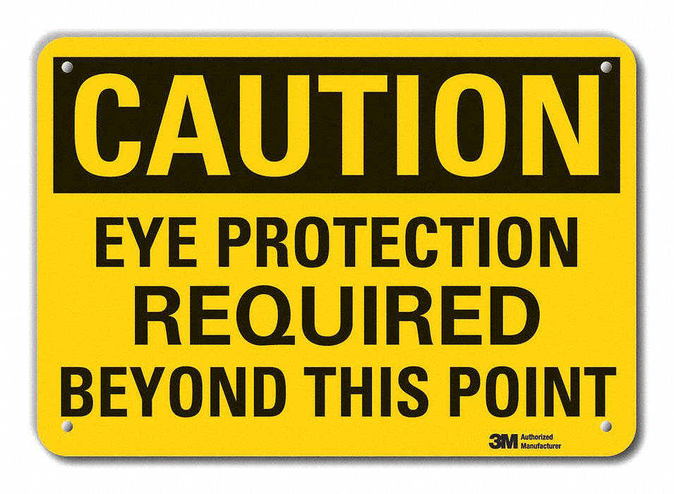 Caution Sign 7 in x 10 in Aluminum