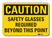 Caution Sign 7 in x 10 in Aluminum