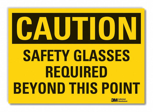 Caution Sign 7inx10in Non-PVC Polymer